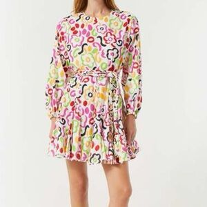 $495 NWT Rhode Ella Dress in Painted Bloom Sz S